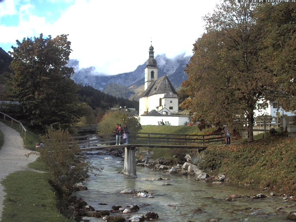 Archived image Webcam Ramsau - Berchtesgaden - St. Sebastian Church