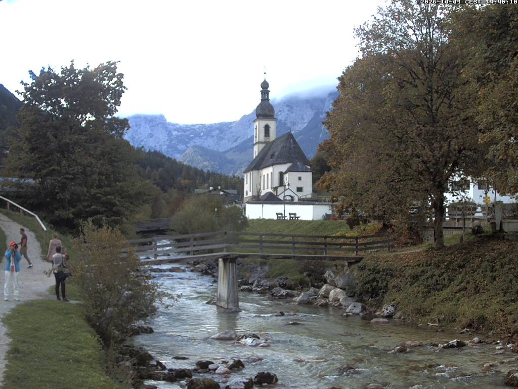 Archived image Webcam Ramsau - Berchtesgaden - St. Sebastian Church