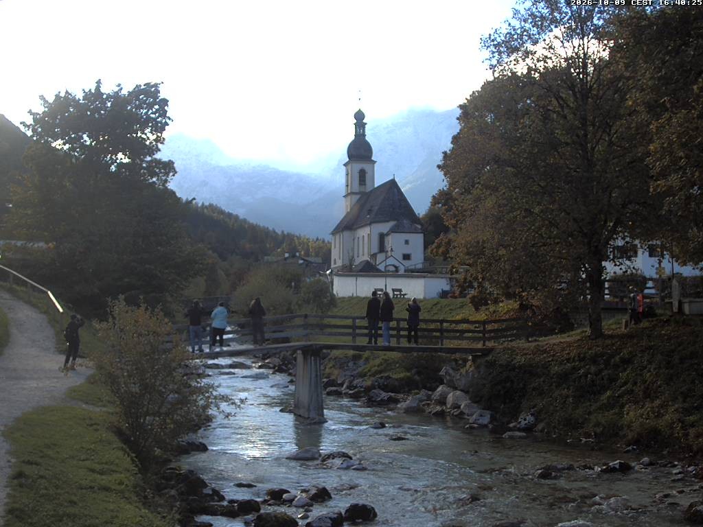 Archived image Webcam Ramsau - Berchtesgaden - St. Sebastian Church
