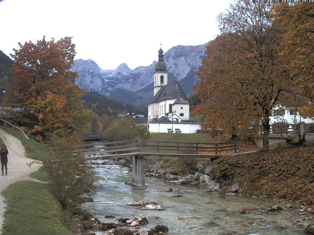 Archived image Webcam Ramsau - Berchtesgaden - St. Sebastian Church