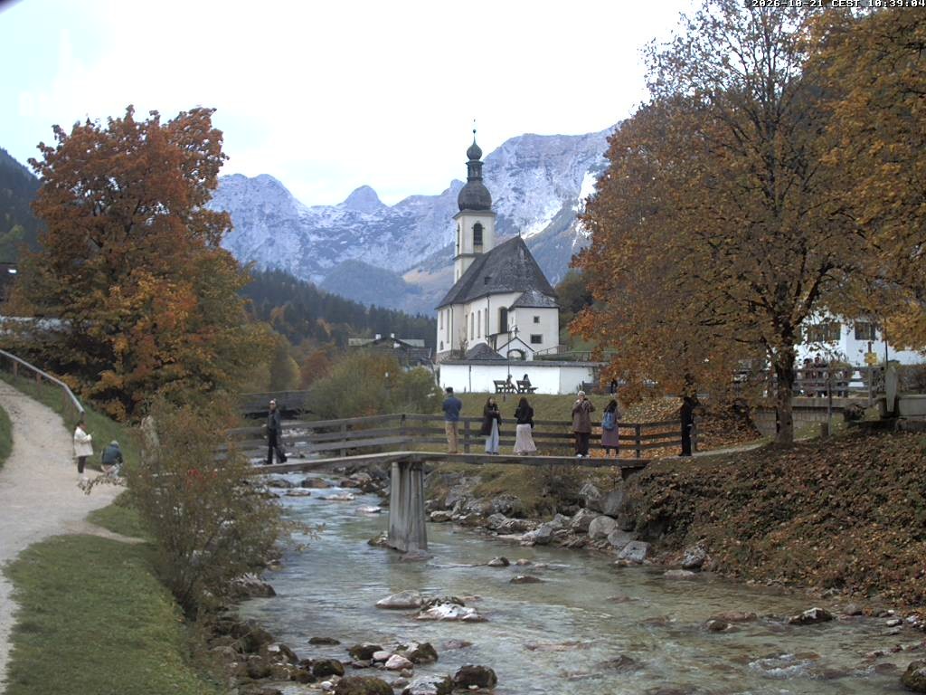 Archived image Webcam Ramsau - Berchtesgaden - St. Sebastian Church