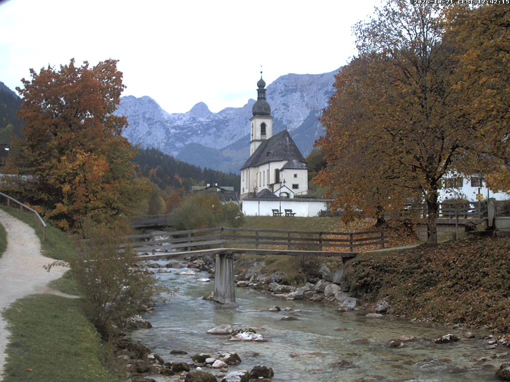Archived image Webcam Ramsau - Berchtesgaden - St. Sebastian Church