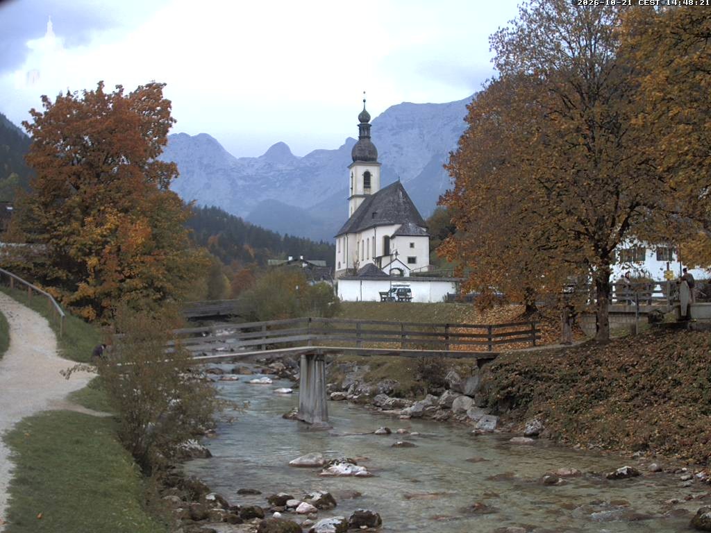 Archived image Webcam Ramsau - Berchtesgaden - St. Sebastian Church
