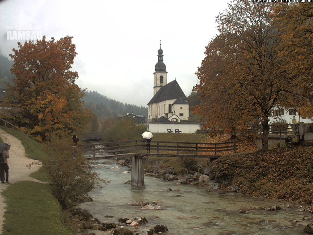 Archived image Webcam Ramsau - Berchtesgaden - St. Sebastian Church