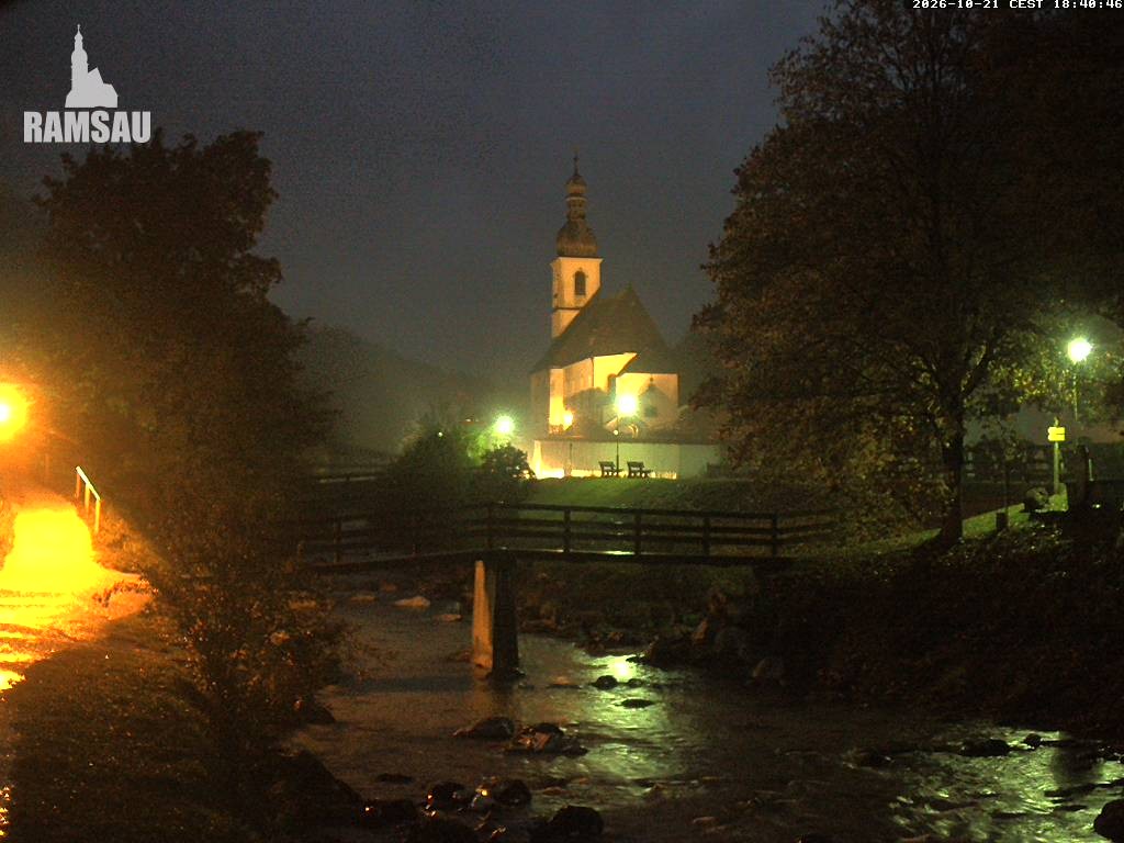 Archived image Webcam Ramsau - Berchtesgaden - St. Sebastian Church