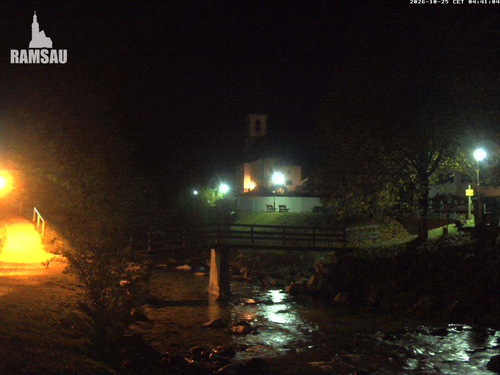 Archiv Foto Webcam Malerwinkel in Ramsau bei Berchtesgaden - Ortskirche St. Sebastian