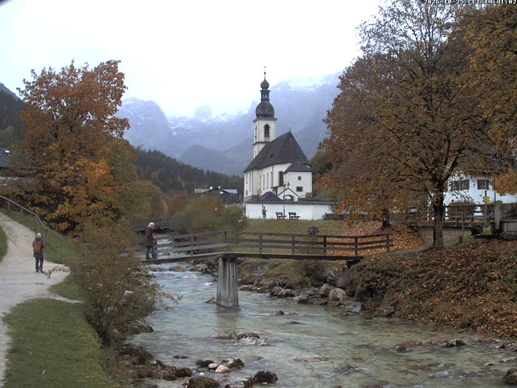 Archived image Webcam Ramsau - Berchtesgaden - St. Sebastian Church