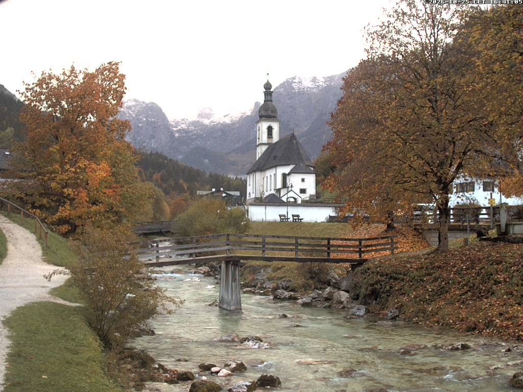 Archived image Webcam Ramsau - Berchtesgaden - St. Sebastian Church