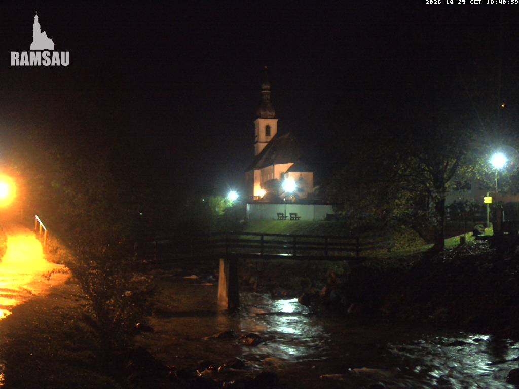Archived image Webcam Ramsau - Berchtesgaden - St. Sebastian Church