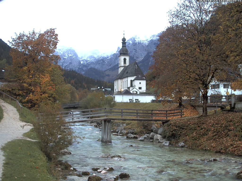 Archived image Webcam Ramsau - Berchtesgaden - St. Sebastian Church