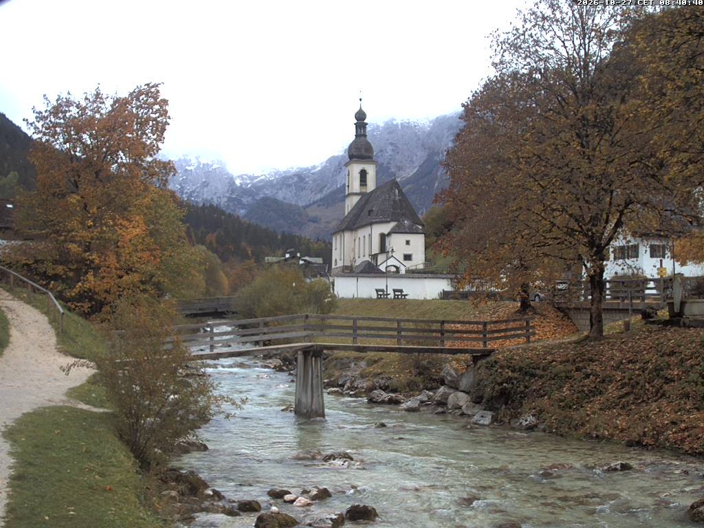 Archived image Webcam Ramsau - Berchtesgaden - St. Sebastian Church