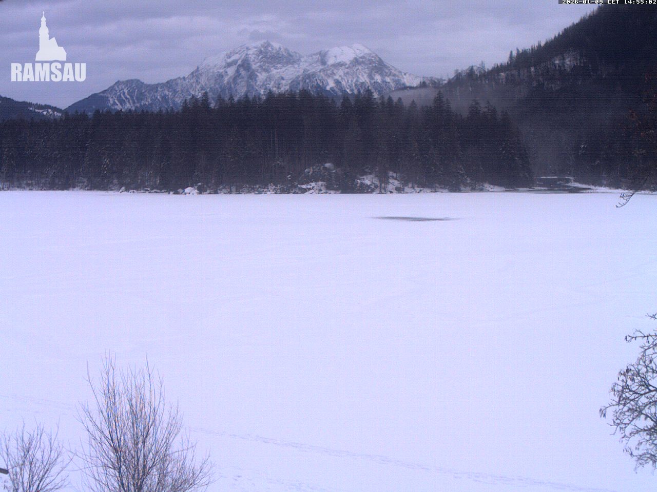 Archived image Webcam View to lake Hintersee
