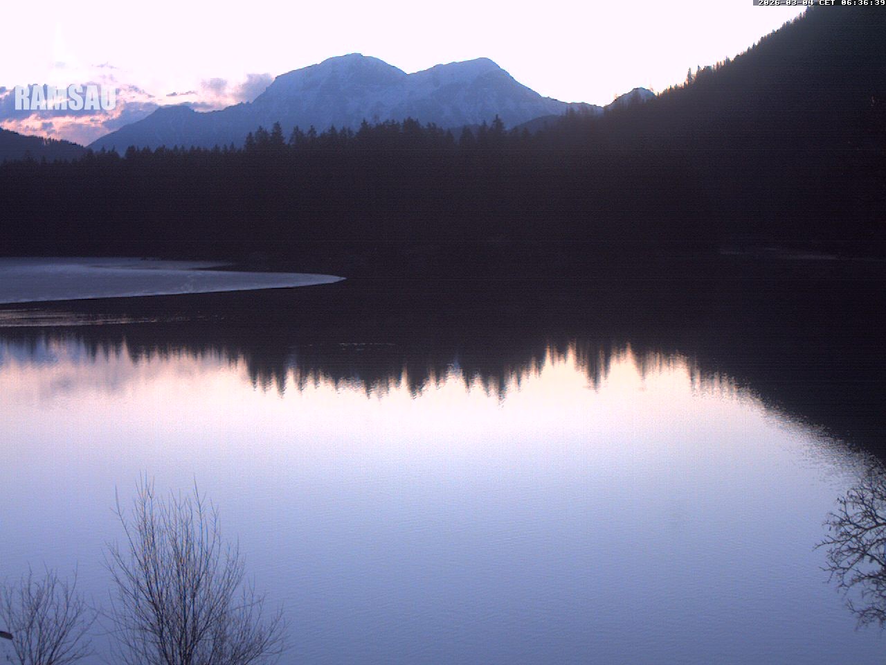 Archiv Foto Webcam Blick auf den Hintersee in Ramsau bei Berchtesgaden