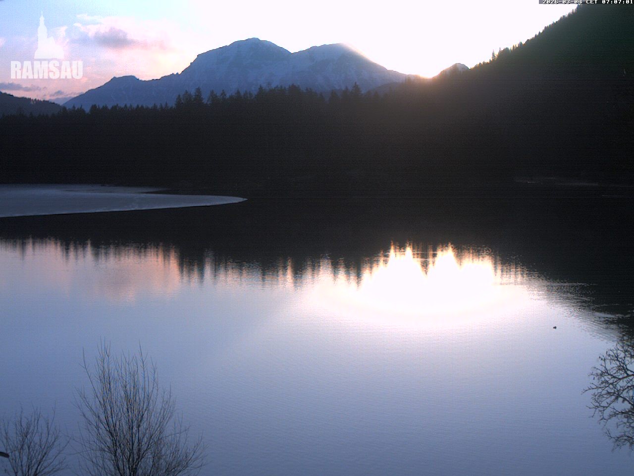 Archiv Foto Webcam Blick auf den Hintersee in Ramsau bei Berchtesgaden