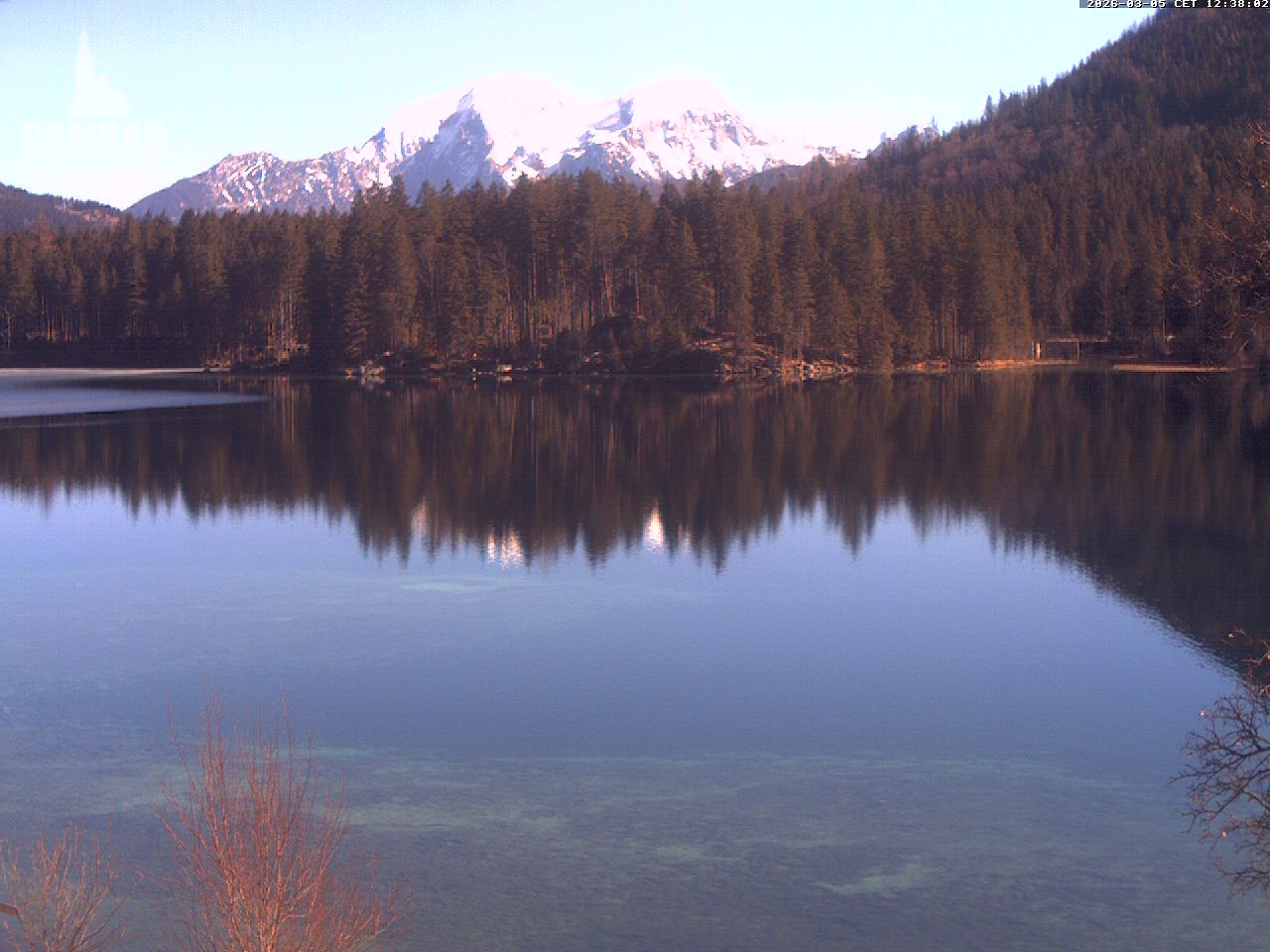 Archiv Foto Webcam Blick auf den Hintersee in Ramsau bei Berchtesgaden