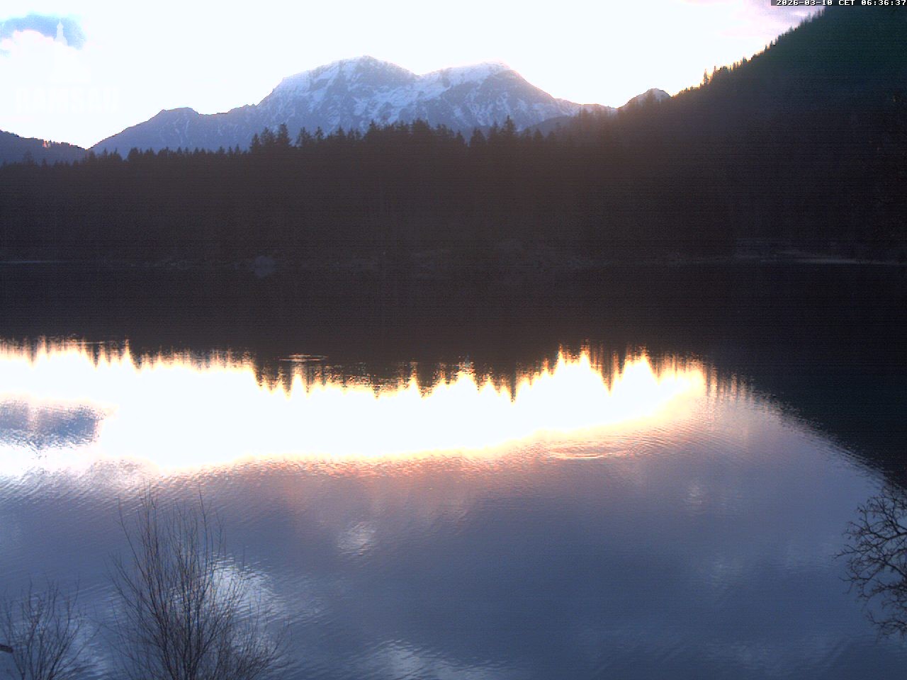 Archiv Foto Webcam Blick auf den Hintersee in Ramsau bei Berchtesgaden