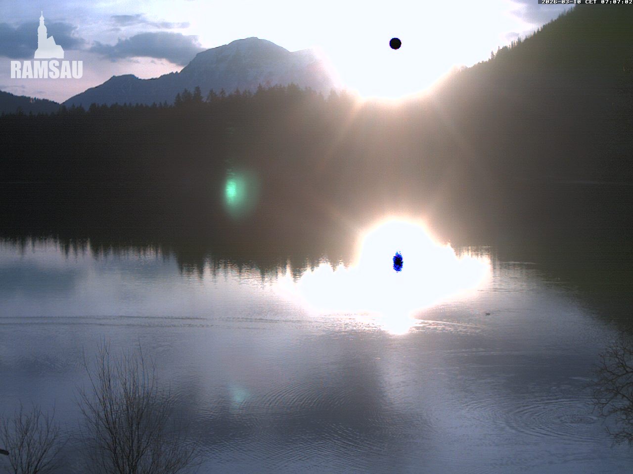 Archiv Foto Webcam Blick auf den Hintersee in Ramsau bei Berchtesgaden