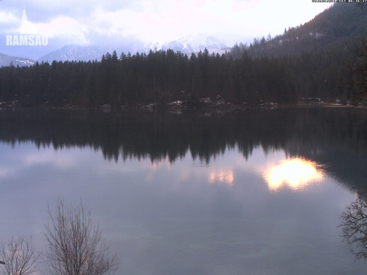 Archiv Foto Webcam Blick auf den Hintersee in Ramsau bei Berchtesgaden