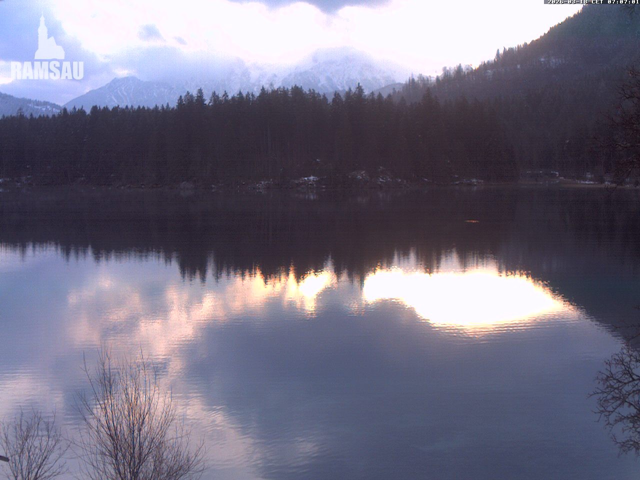 Archiv Foto Webcam Blick auf den Hintersee in Ramsau bei Berchtesgaden