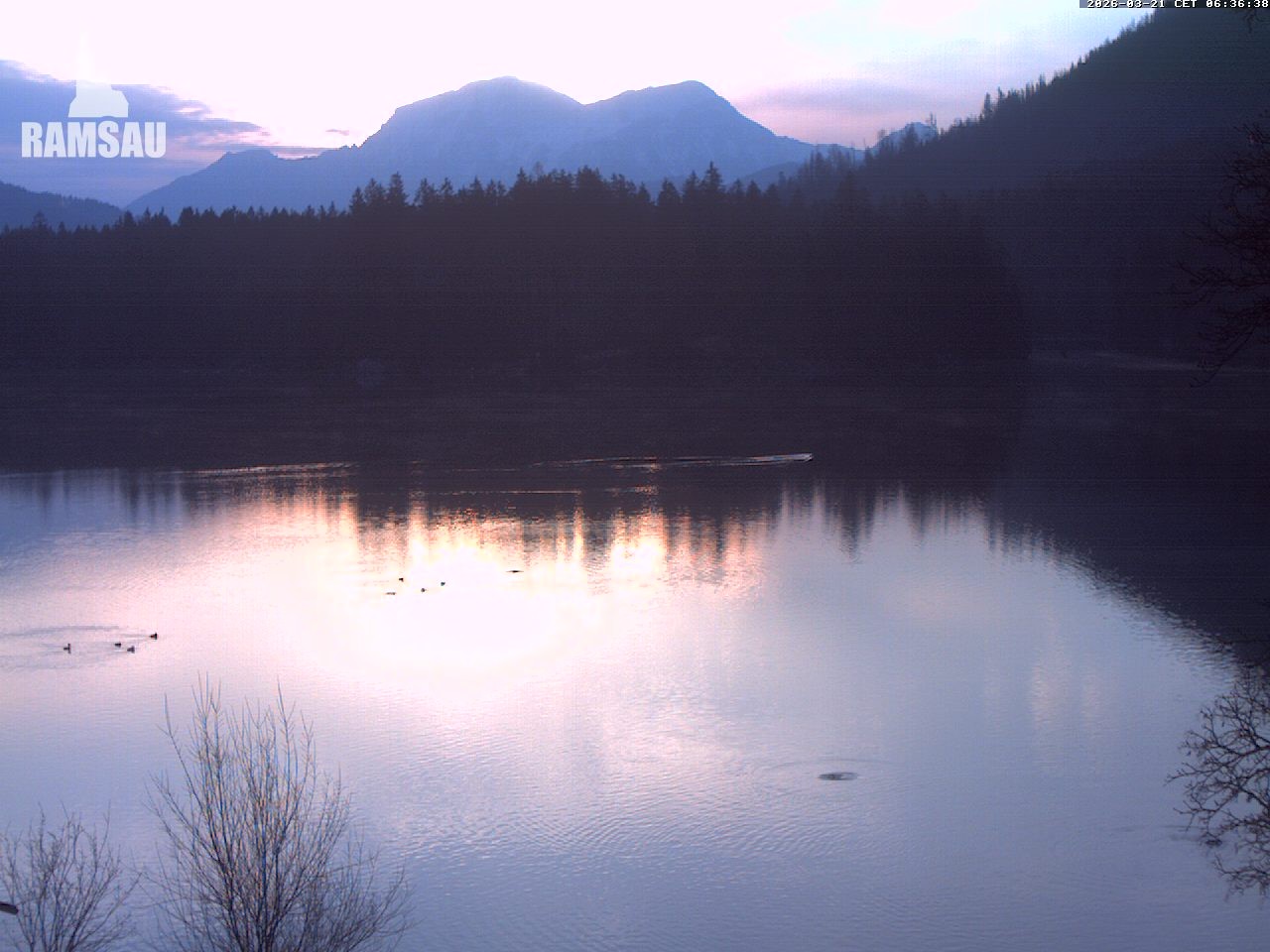 Archiv Foto Webcam Blick auf den Hintersee in Ramsau bei Berchtesgaden