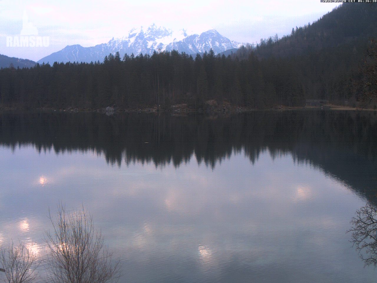 Archiv Foto Webcam Blick auf den Hintersee in Ramsau bei Berchtesgaden