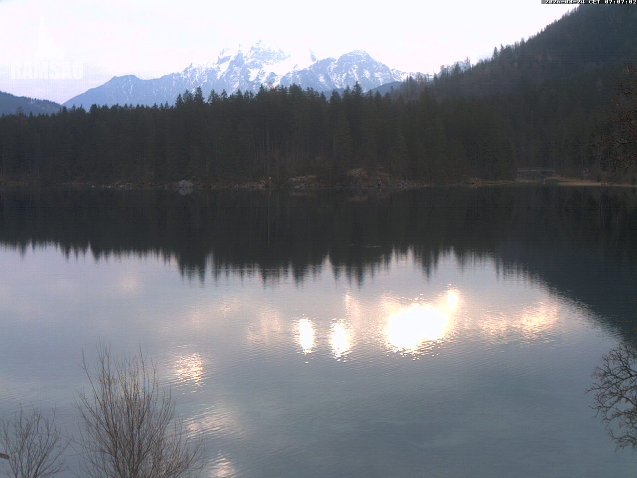 Archiv Foto Webcam Blick auf den Hintersee in Ramsau bei Berchtesgaden