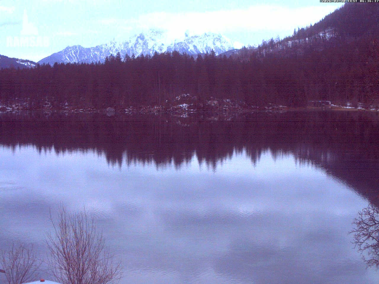 Archiv Foto Webcam Blick auf den Hintersee in Ramsau bei Berchtesgaden