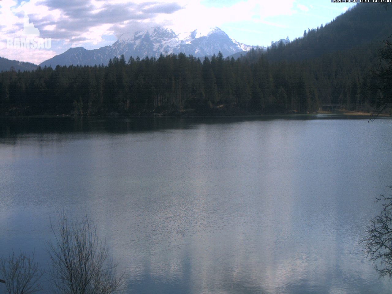 Archiv Foto Webcam Blick auf den Hintersee in Ramsau bei Berchtesgaden