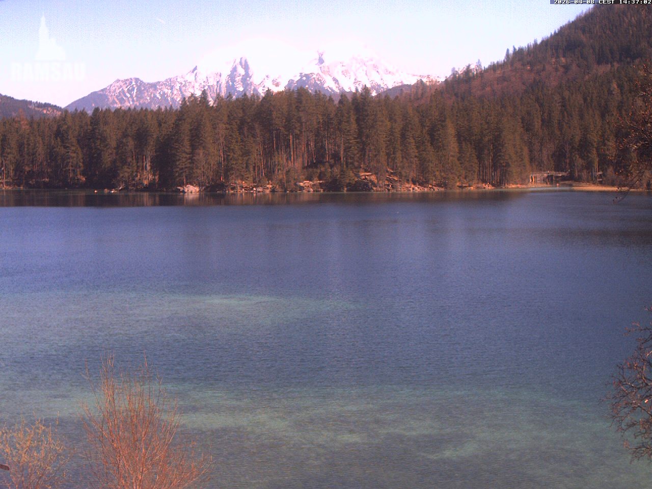 Archiv Foto Webcam Blick auf den Hintersee in Ramsau bei Berchtesgaden