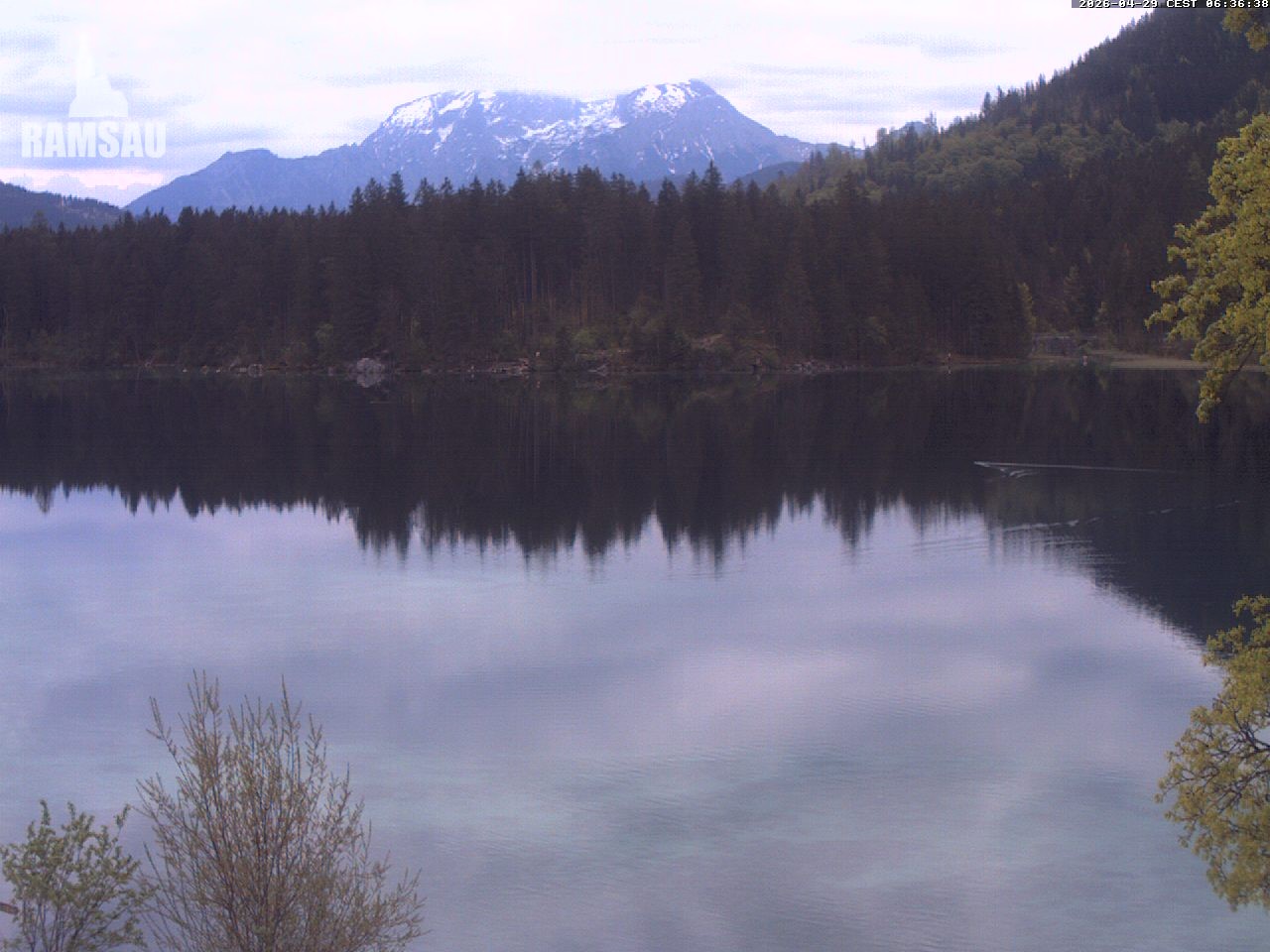 Archiv Foto Webcam Blick auf den Hintersee in Ramsau bei Berchtesgaden