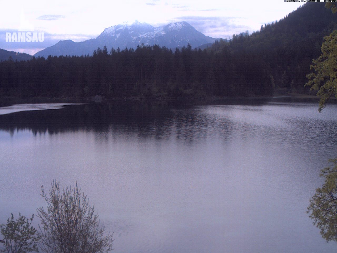 Archiv Foto Webcam Blick auf den Hintersee in Ramsau bei Berchtesgaden