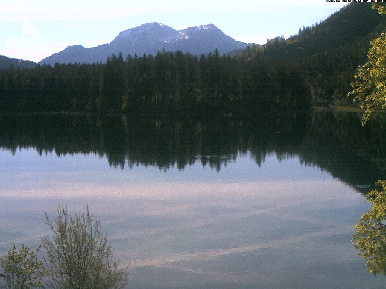 Archiv Foto Webcam Blick auf den Hintersee in Ramsau bei Berchtesgaden