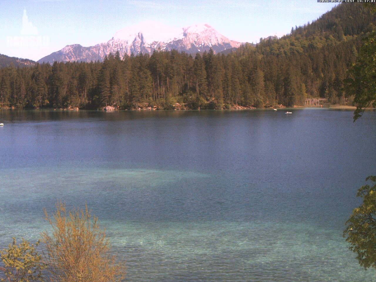 Archiv Foto Webcam Blick auf den Hintersee in Ramsau bei Berchtesgaden