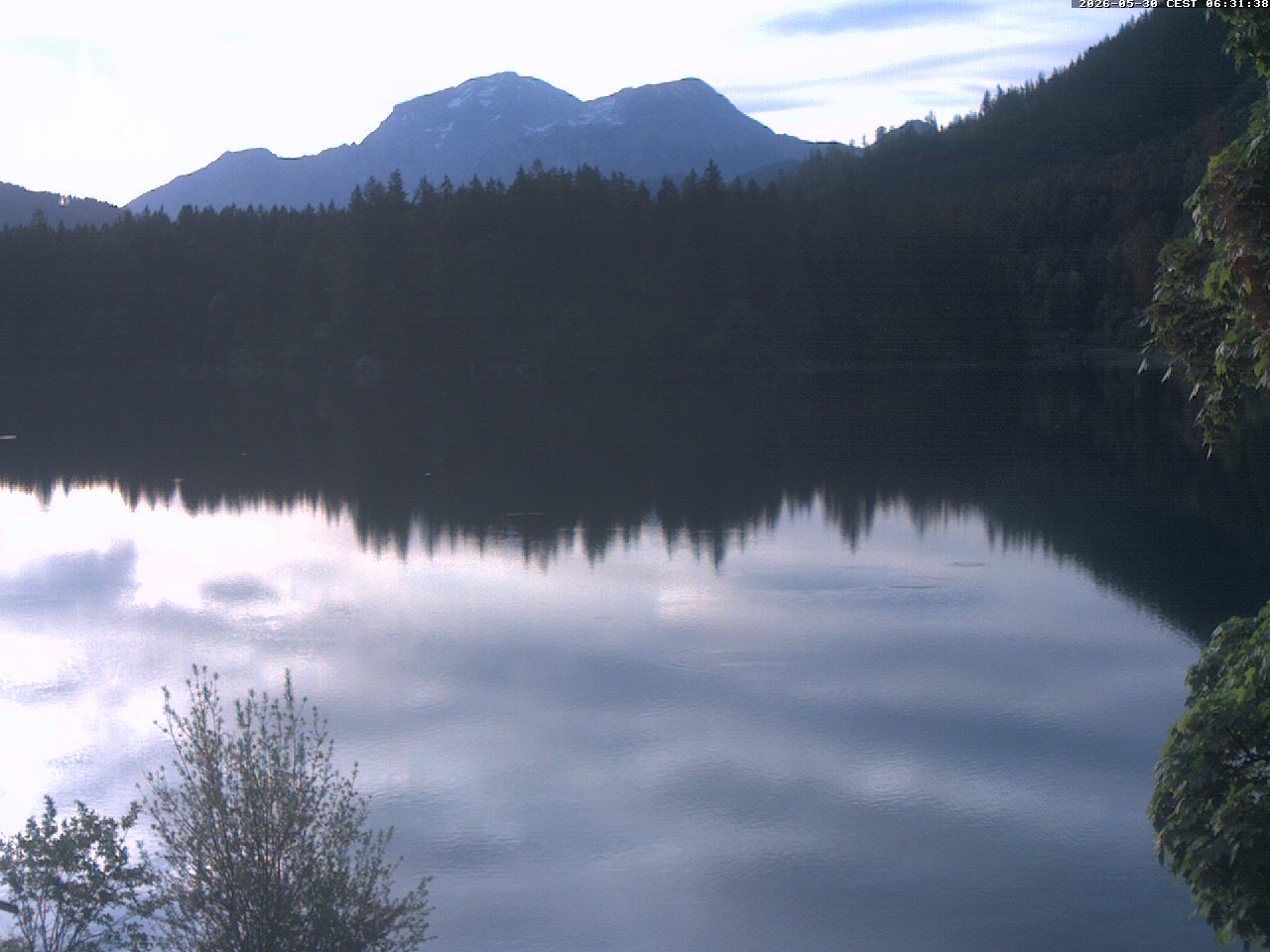 Archiv Foto Webcam Blick auf den Hintersee in Ramsau bei Berchtesgaden