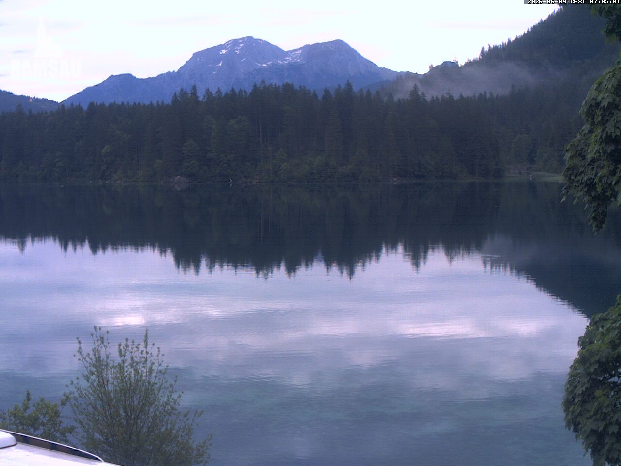 Archiv Foto Webcam Blick auf den Hintersee in Ramsau bei Berchtesgaden