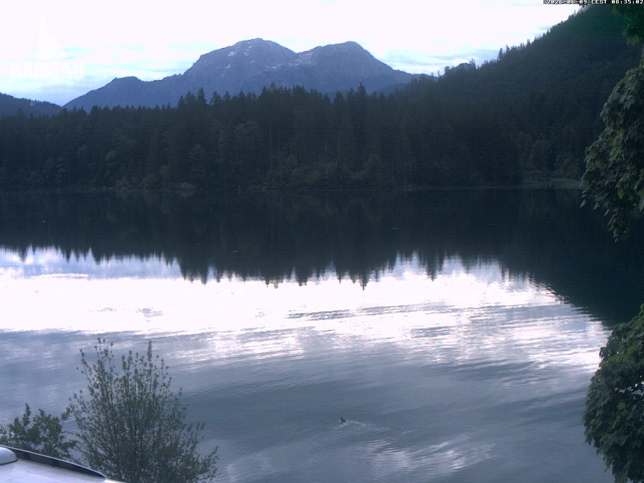 Archiv Foto Webcam Blick auf den Hintersee in Ramsau bei Berchtesgaden