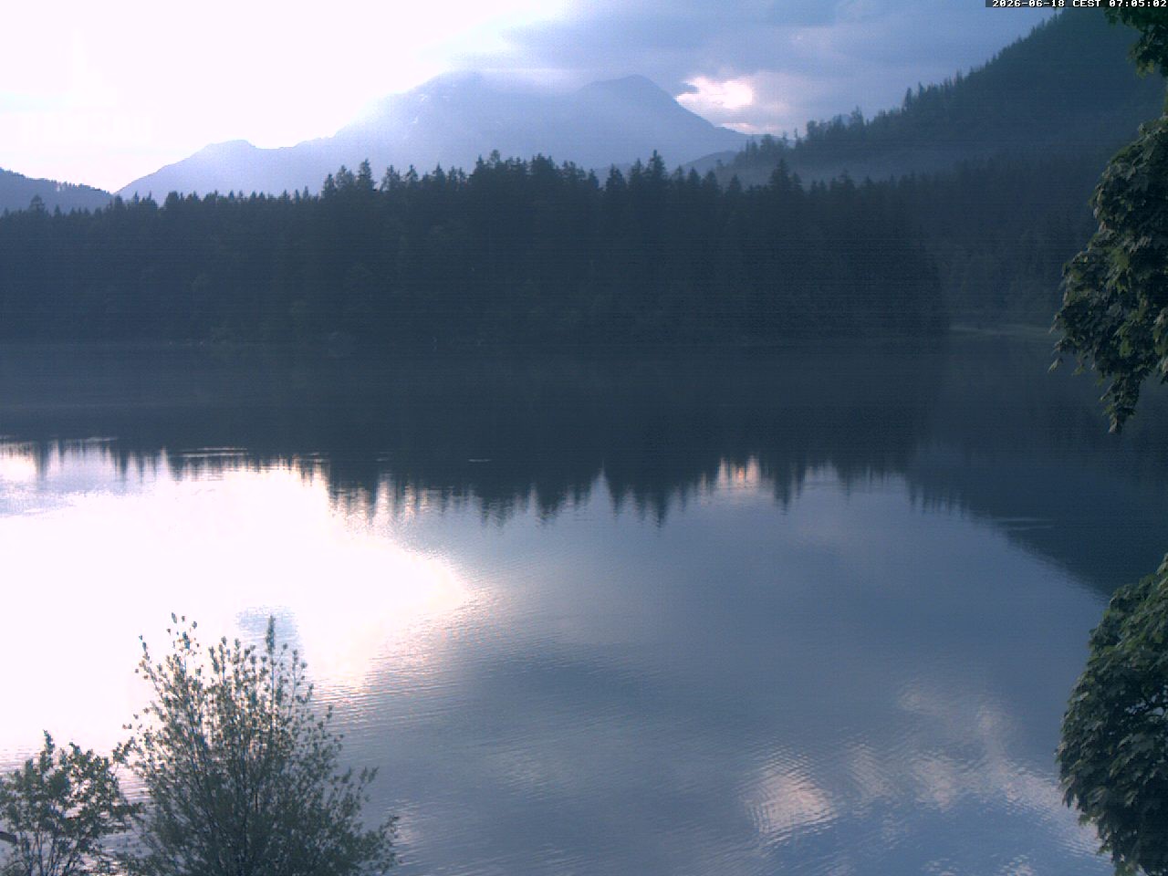 Archiv Foto Webcam Blick auf den Hintersee in Ramsau bei Berchtesgaden