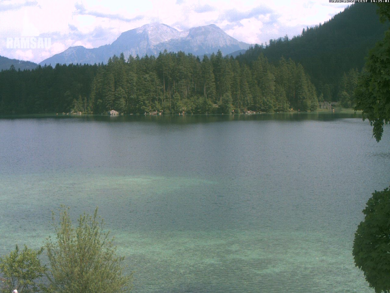 Archiv Foto Webcam Blick auf den Hintersee in Ramsau bei Berchtesgaden