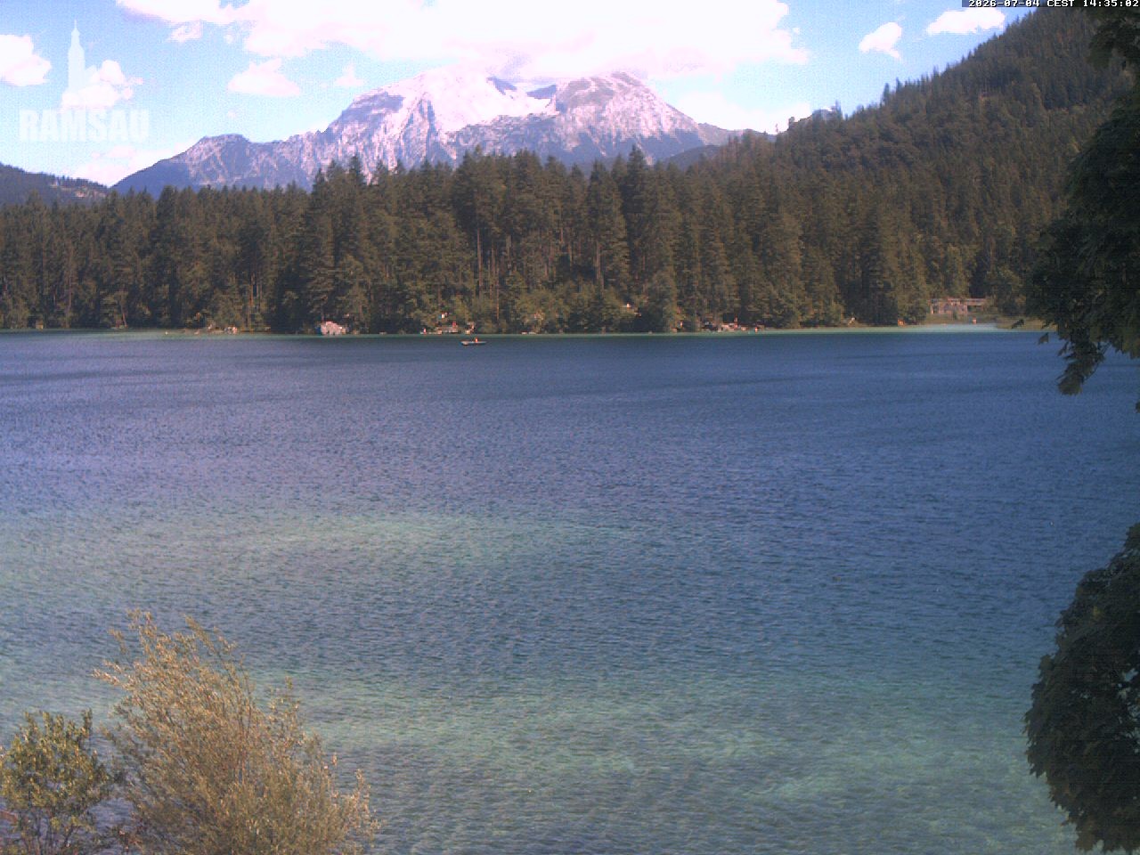 Archiv Foto Webcam Blick auf den Hintersee in Ramsau bei Berchtesgaden