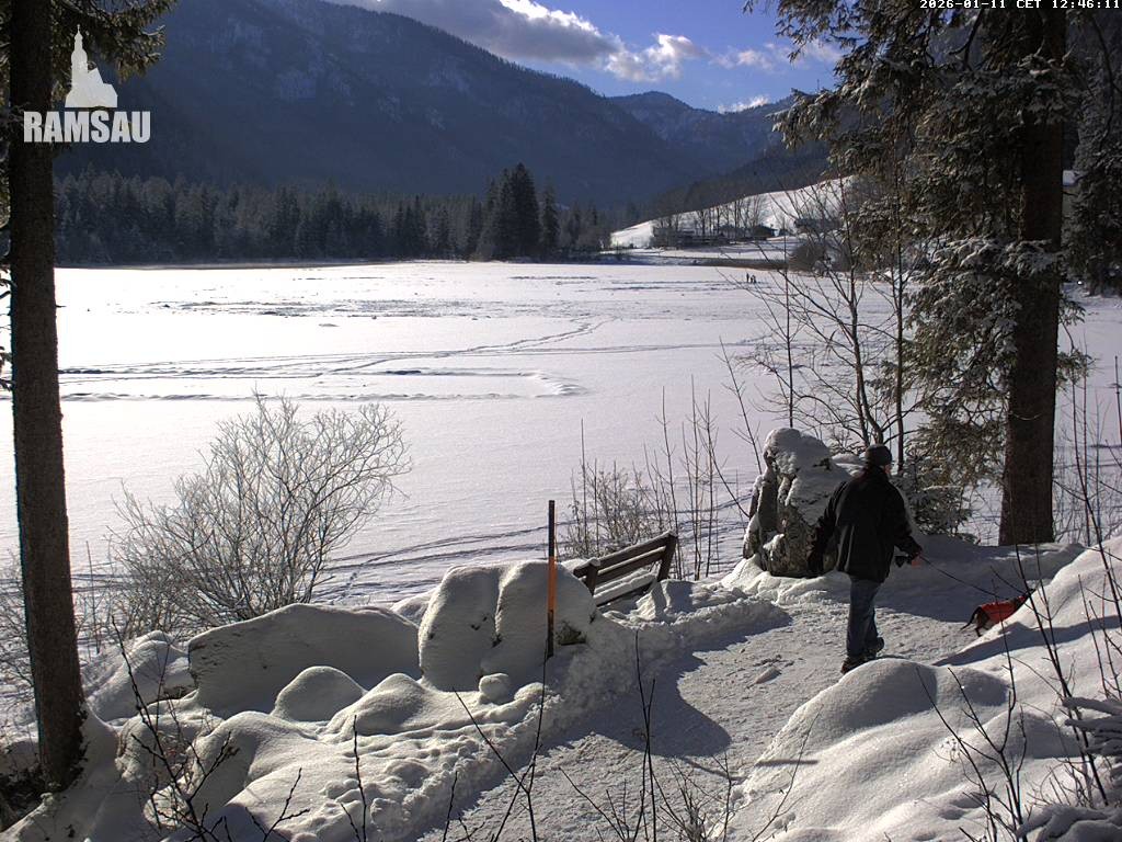 Archiv Foto Webcam Luitpoldweg am Hintersee in Ramsau bei Berchtesgaden