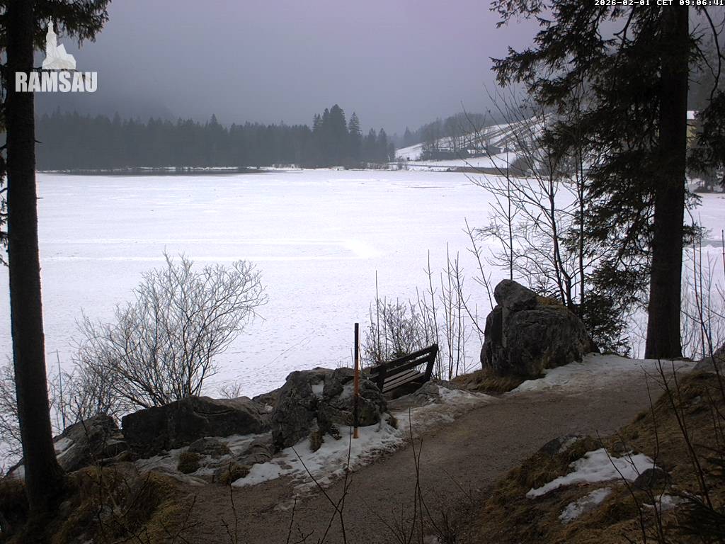 Archiv Foto Webcam Luitpoldweg am Hintersee in Ramsau bei Berchtesgaden