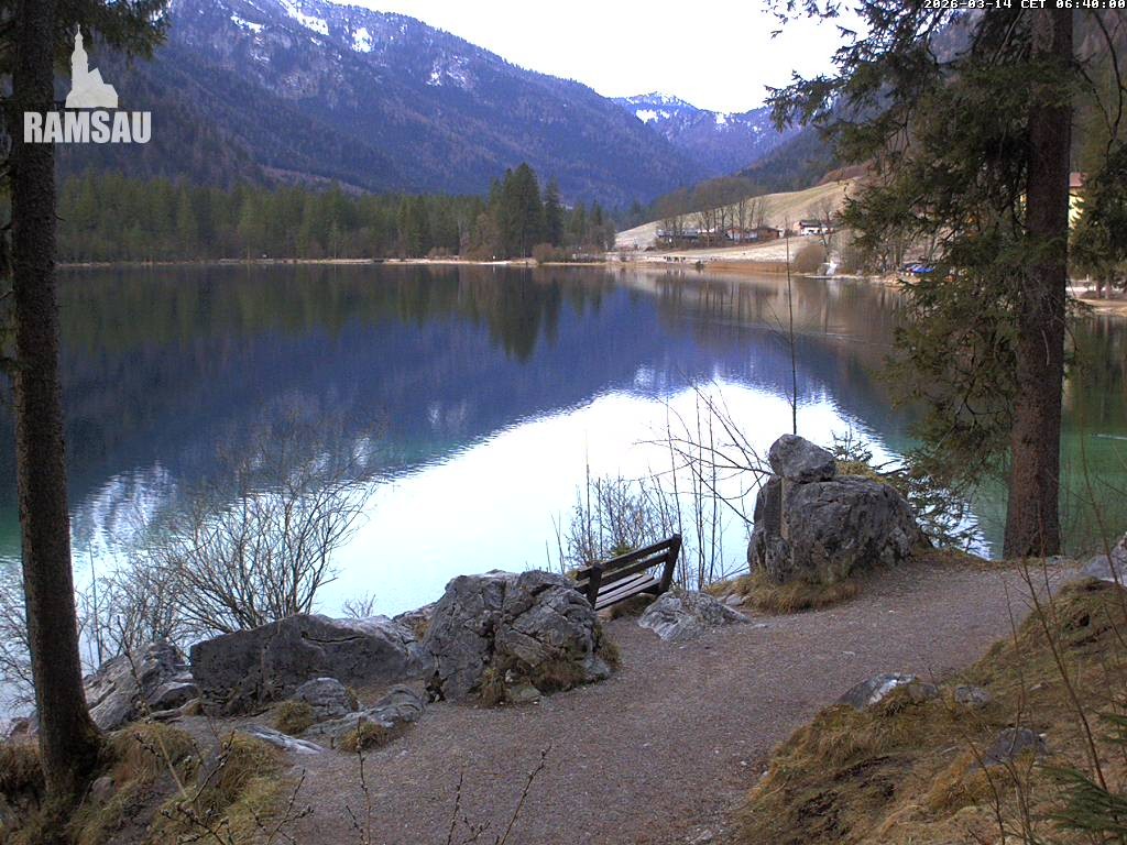 Archived image Webcam Luitpoldweg at lake Hintersee near Ramsau