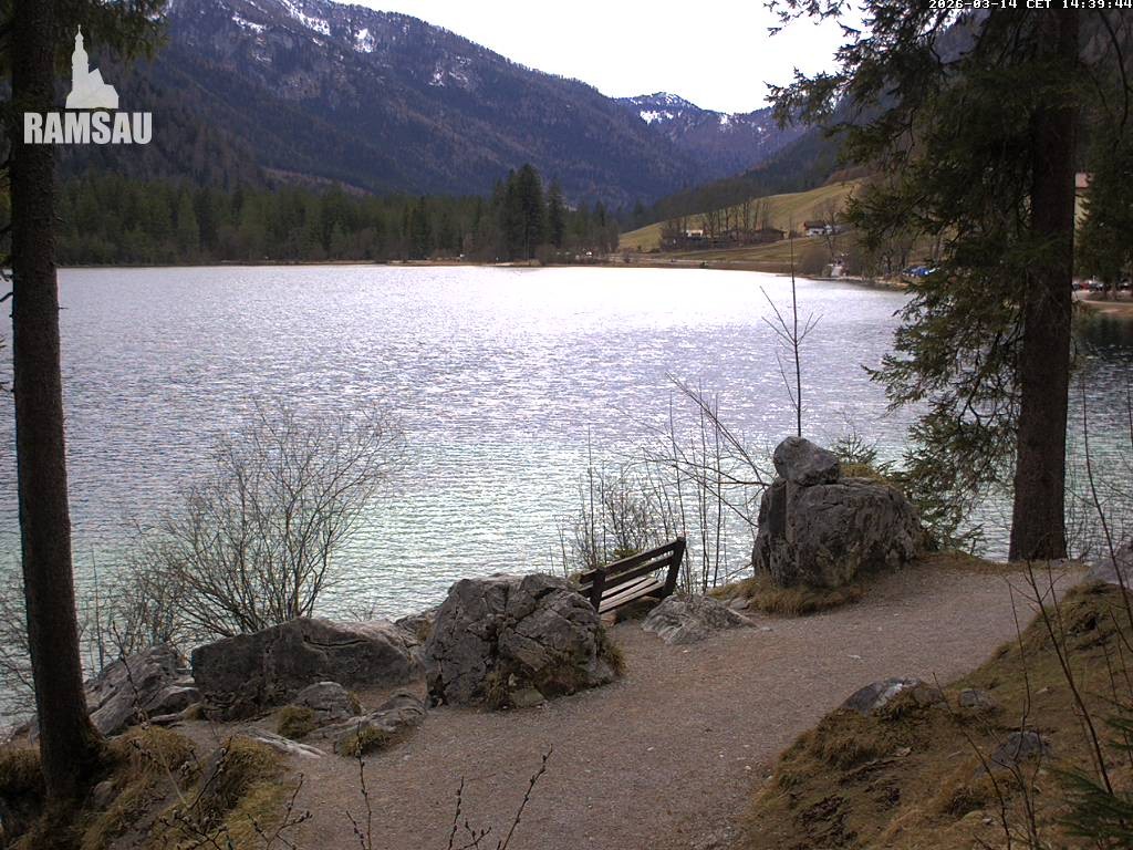 Archived image Webcam Luitpoldweg at lake Hintersee near Ramsau