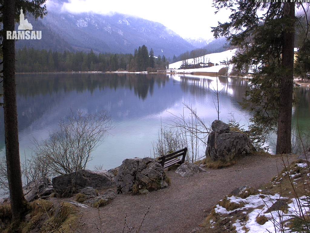 Archiv Foto Webcam Luitpoldweg am Hintersee in Ramsau bei Berchtesgaden