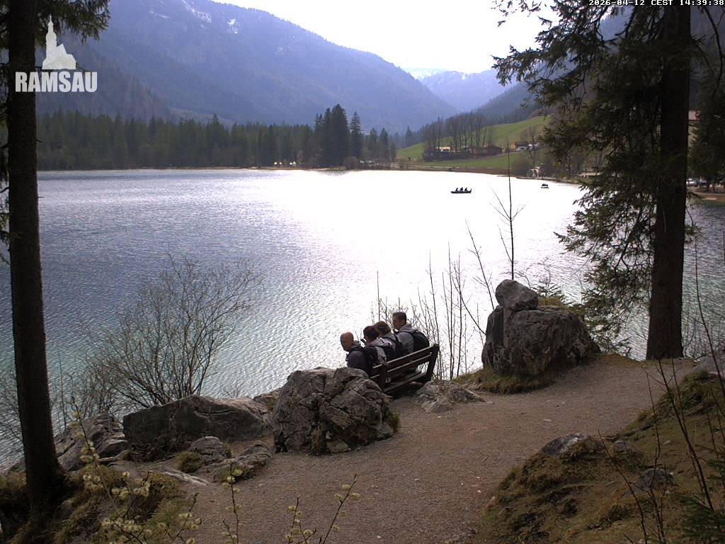 Archived image Webcam Luitpoldweg at lake Hintersee near Ramsau