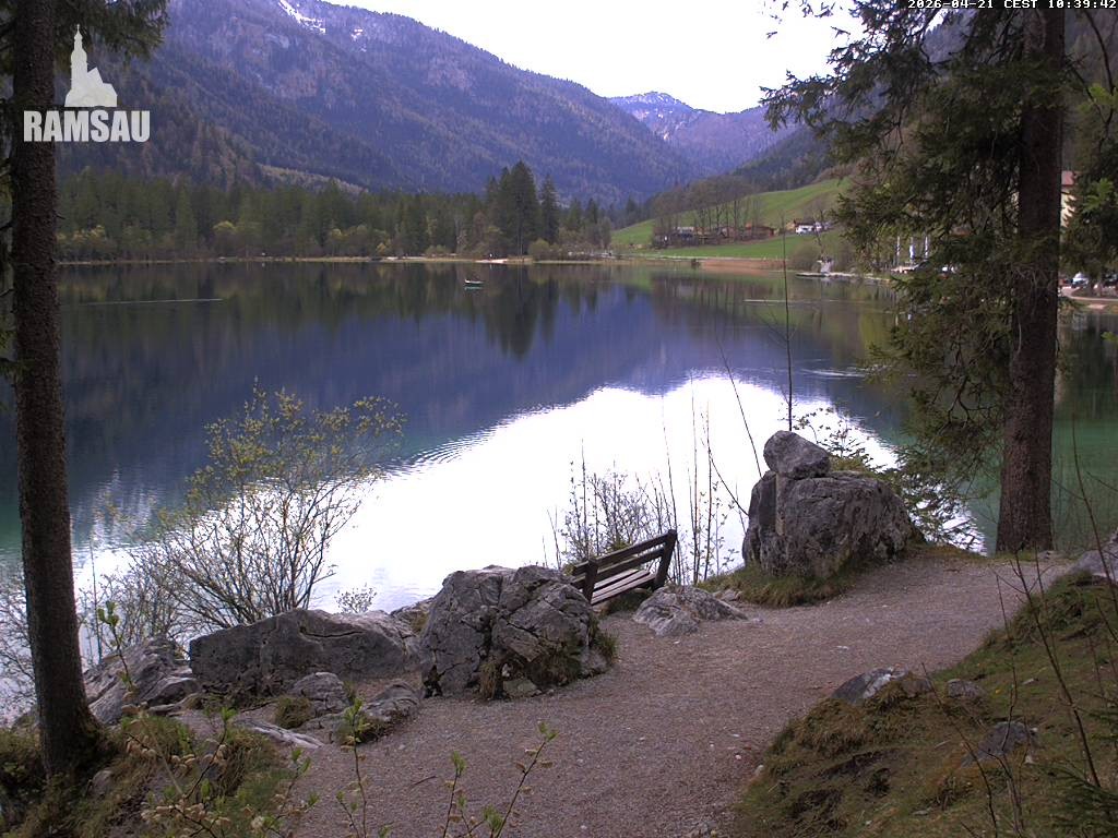 Archived image Webcam Luitpoldweg at lake Hintersee near Ramsau
