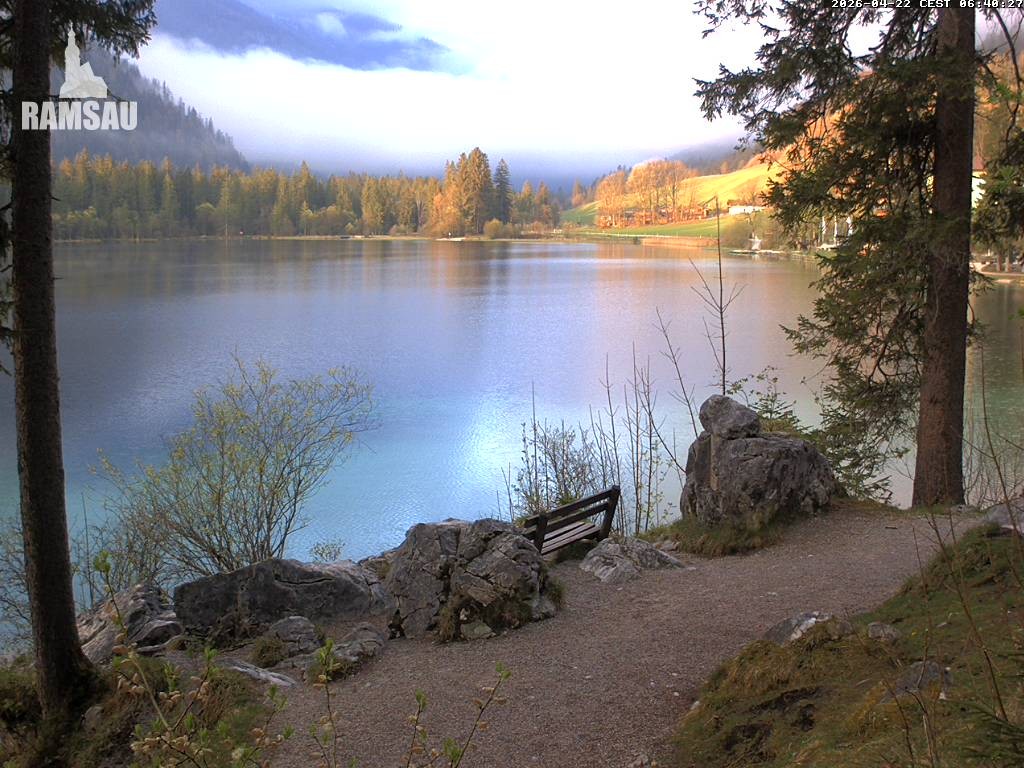 Archiv Foto Webcam Luitpoldweg am Hintersee in Ramsau bei Berchtesgaden