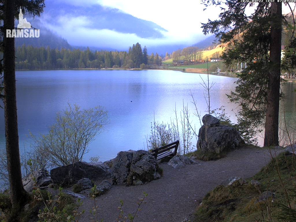Archiv Foto Webcam Luitpoldweg am Hintersee in Ramsau bei Berchtesgaden