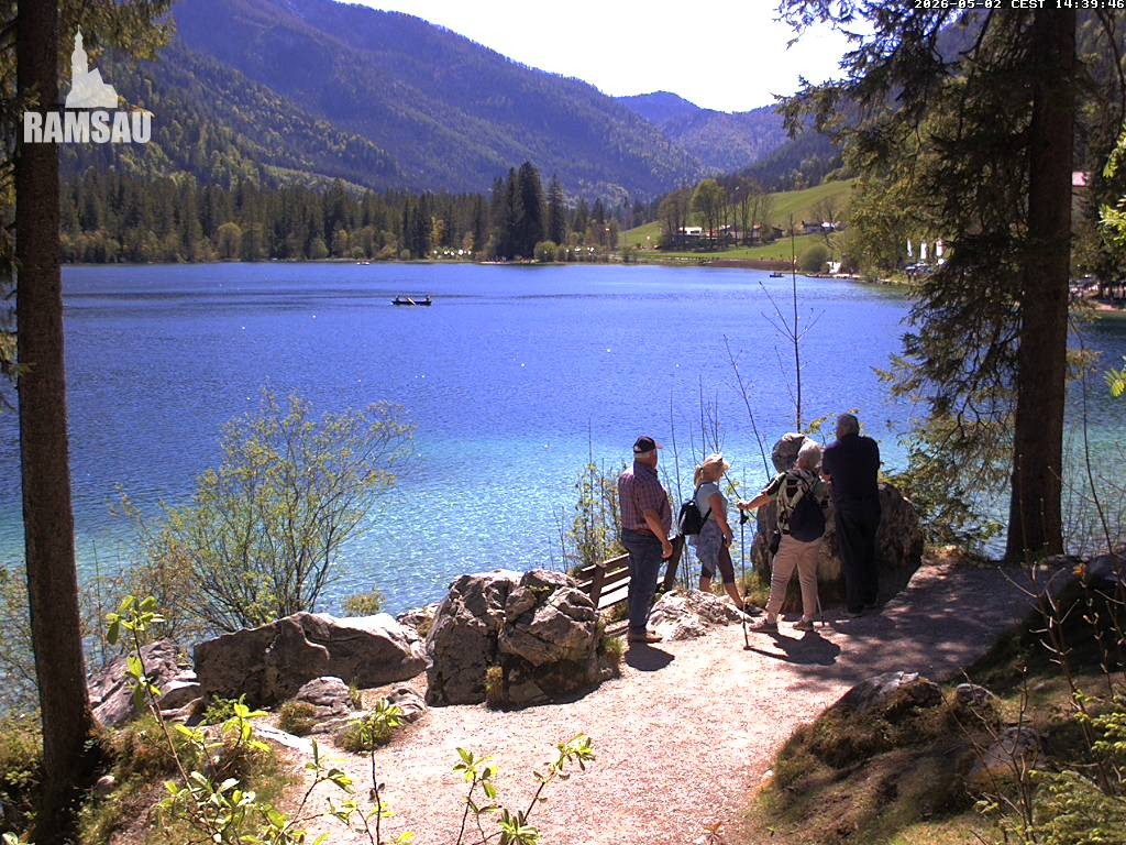 Archived image Webcam Luitpoldweg at lake Hintersee near Ramsau