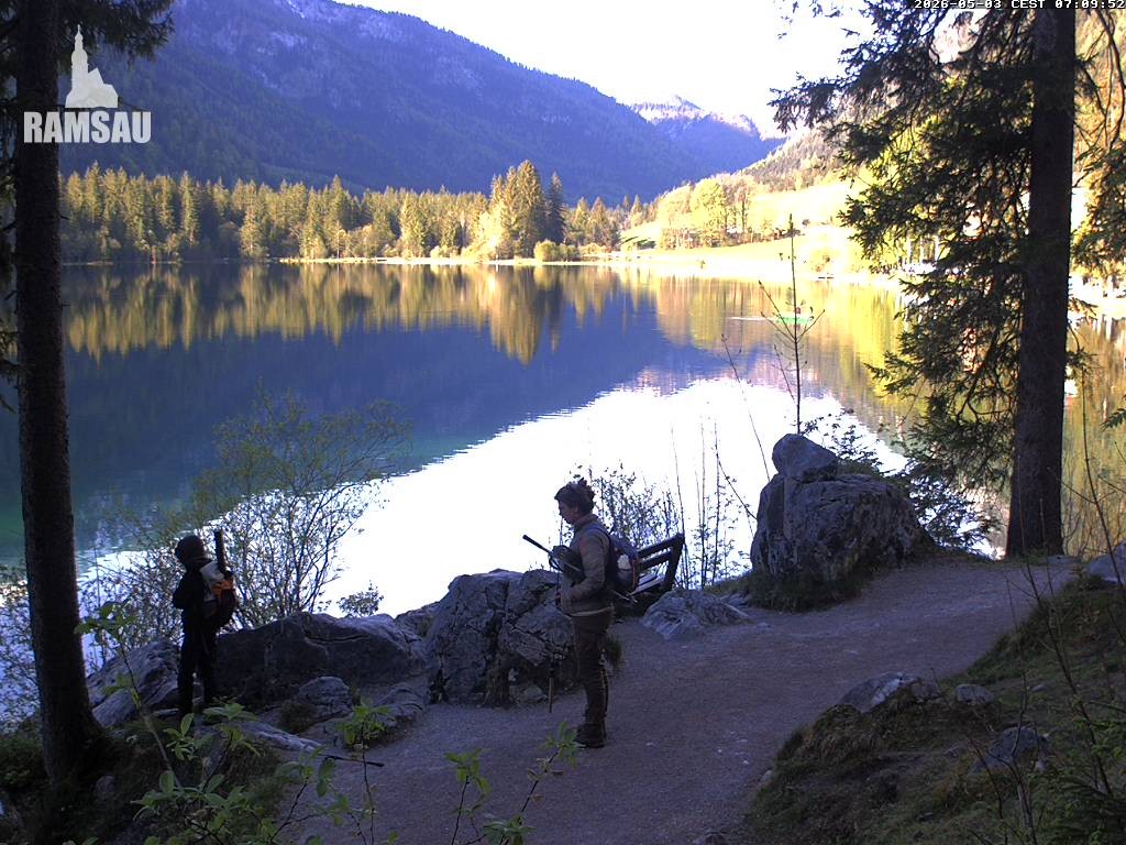 Archiv Foto Webcam Luitpoldweg am Hintersee in Ramsau bei Berchtesgaden